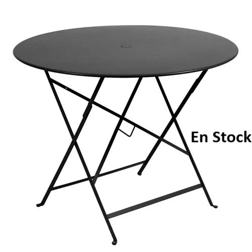 Fermob - Bistro - Table Ronde - Diamètre 96 cm - Acier - Carbone (En Stock)