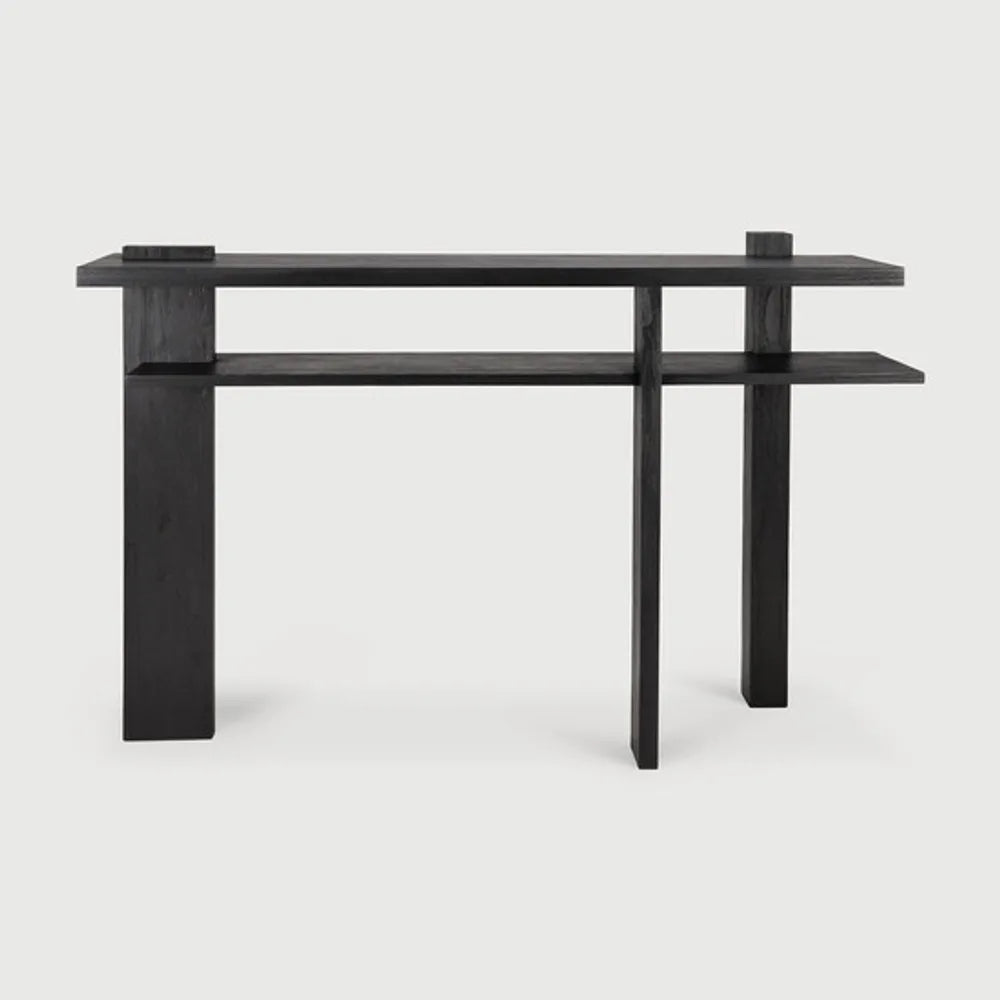 Ethnicraft – Abstract – Console Abstract – Teck noir - 133 x 41 cm