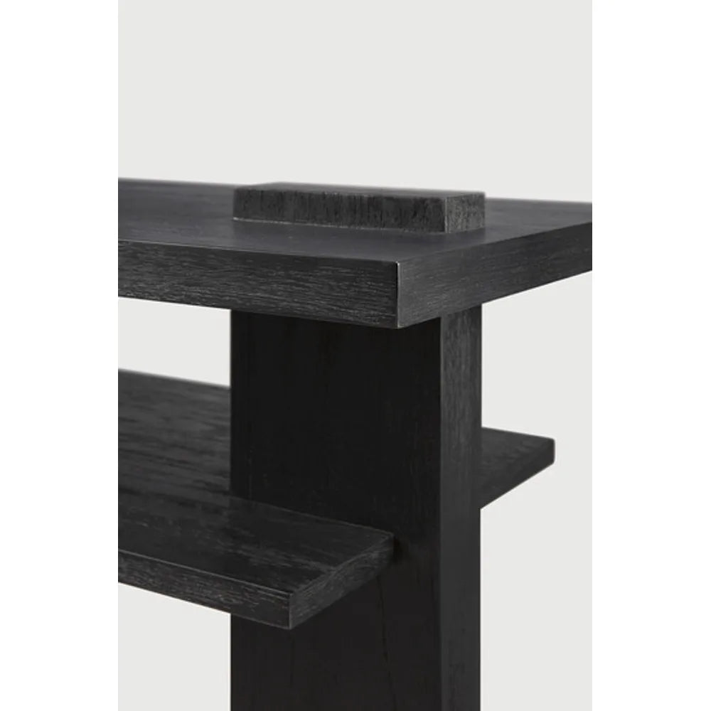 Ethnicraft – Abstract – Console Abstract – Teck noir - 133 x 41 cm