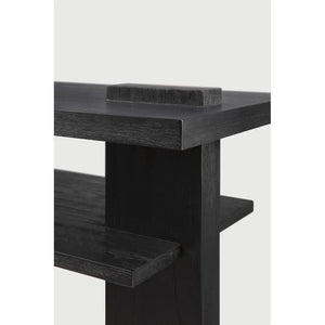Ethnicraft – Abstract – Console Abstract – Teck noir - 133 x 41 cm