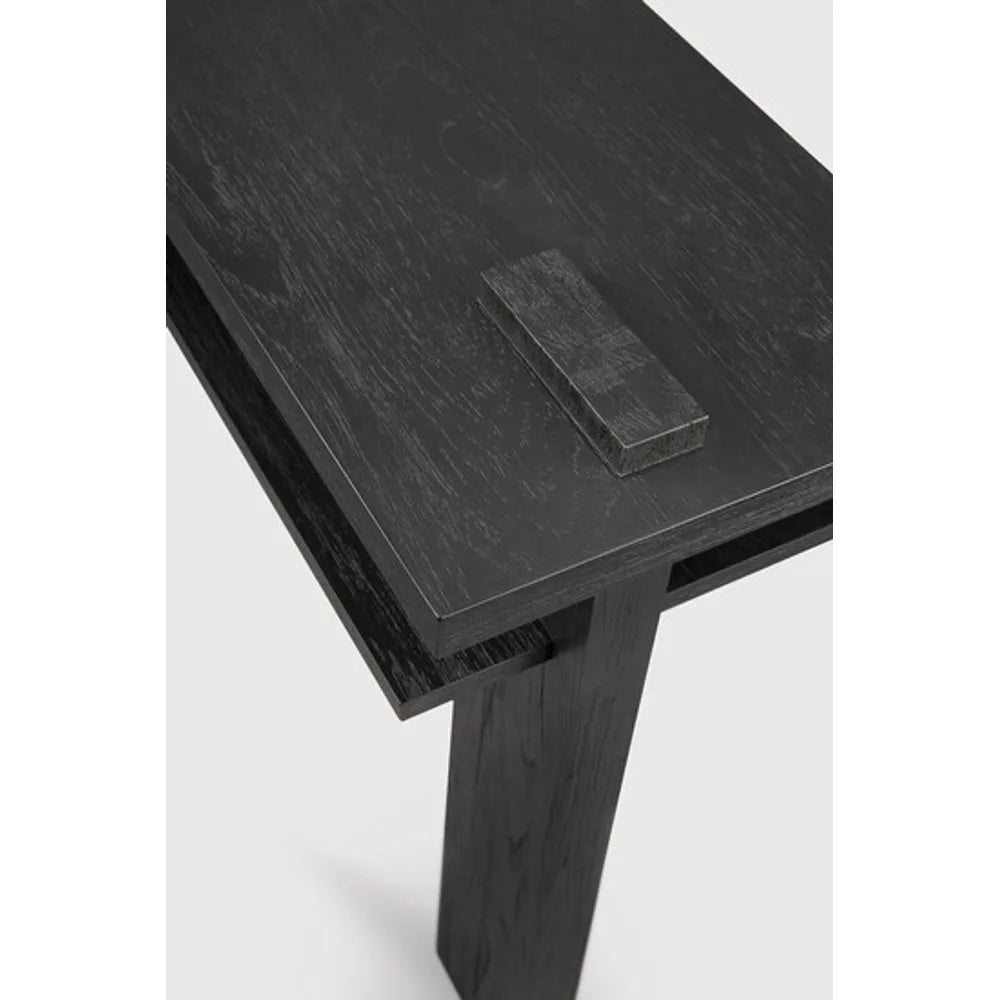 Ethnicraft – Abstract – Console Abstract – Teck noir - 133 x 41 cm