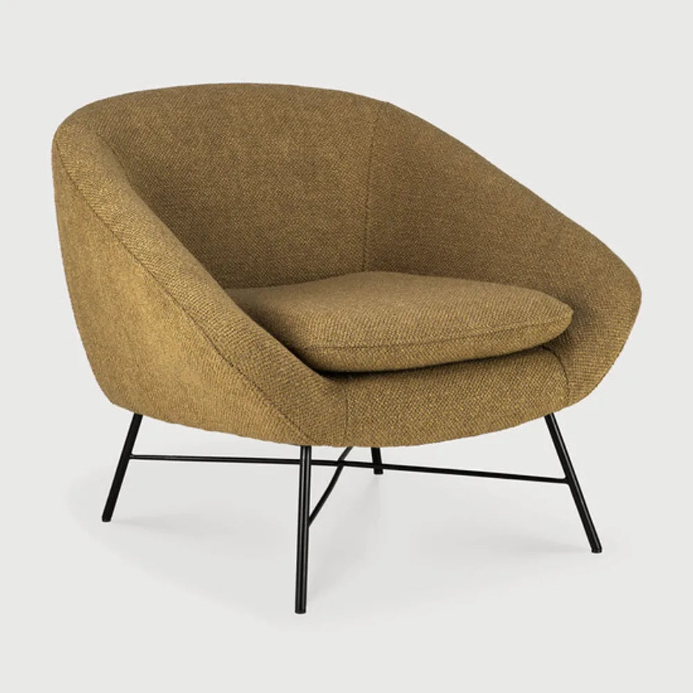 Ethnicraft – Barrow – Fauteuil Barrow – Tissu Ginger
