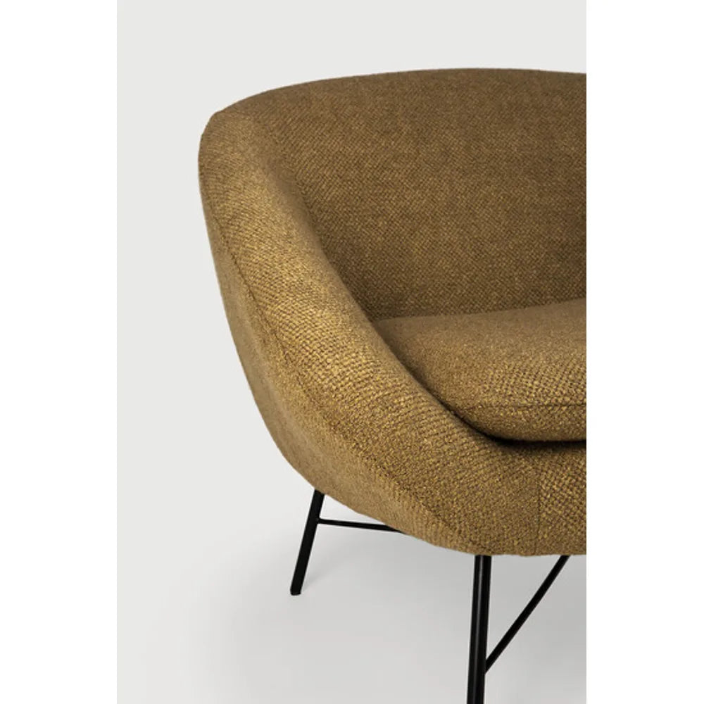 Ethnicraft – Barrow – Fauteuil Barrow – Tissu Ginger