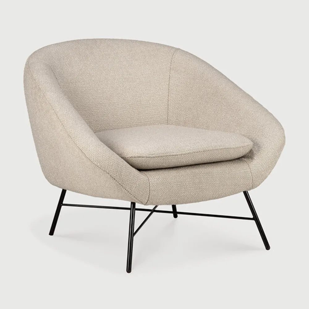 Ethnicraft – Barrow – Fauteuil Barrow – Tissu Off White