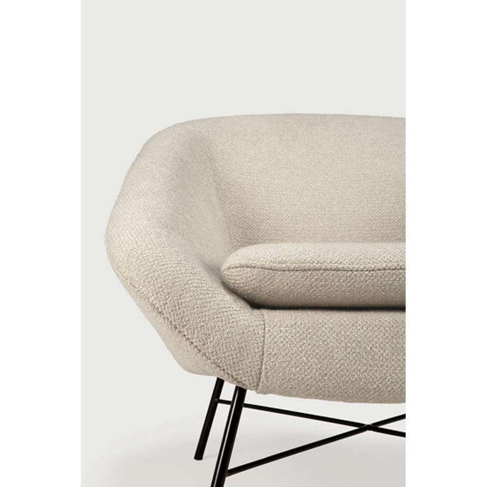 Ethnicraft – Barrow – Fauteuil Barrow – Tissu Off White