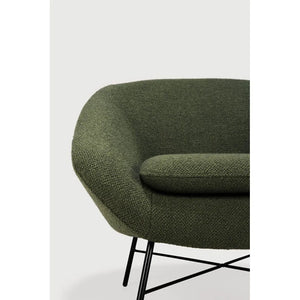Ethnicraft – Barrow – Fauteuil Barrow – Tissu Pine Green