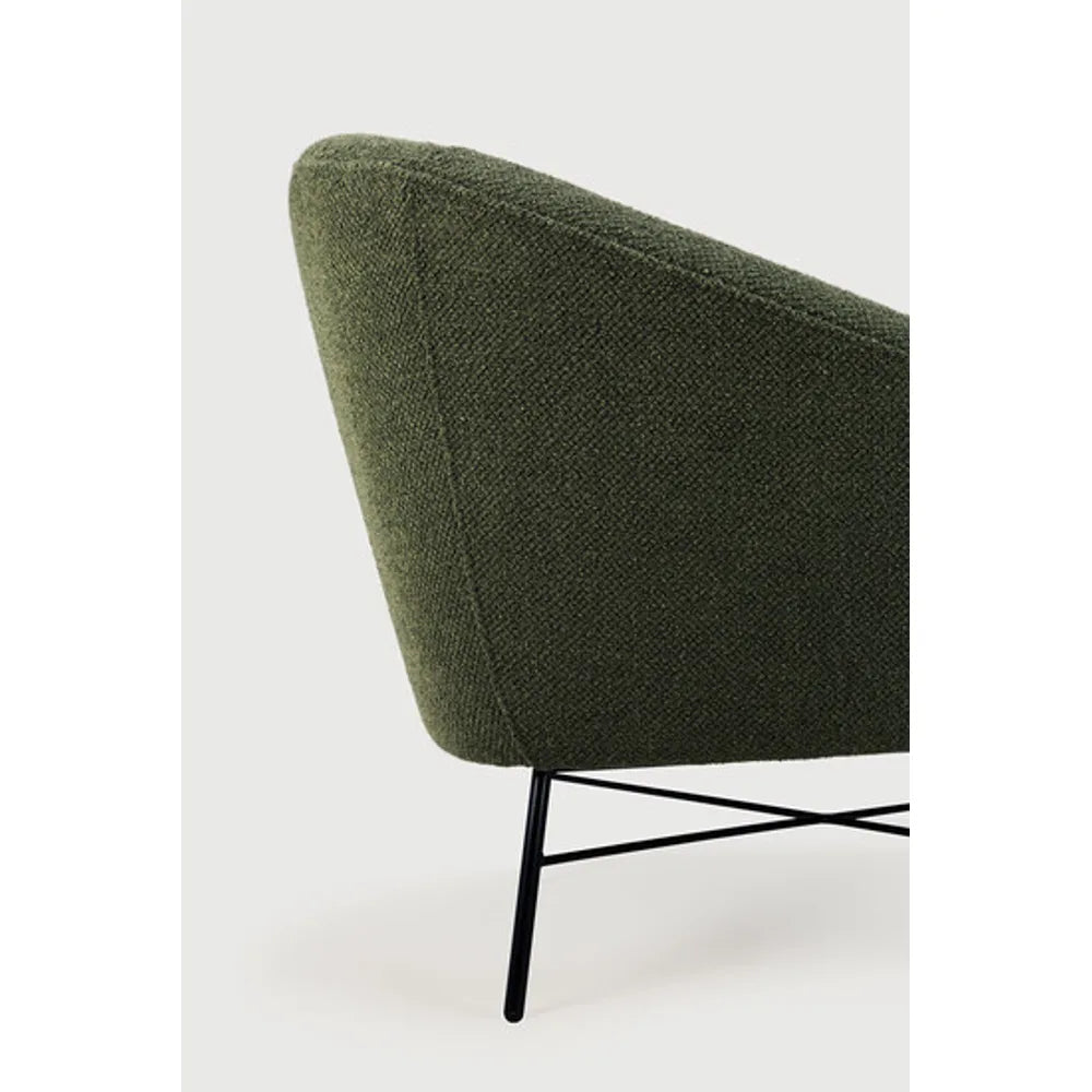 Ethnicraft – Barrow – Fauteuil Barrow – Tissu Pine Green
