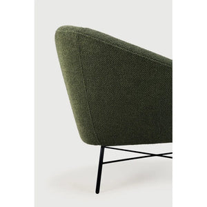 Ethnicraft – Barrow – Fauteuil Barrow – Tissu Pine Green