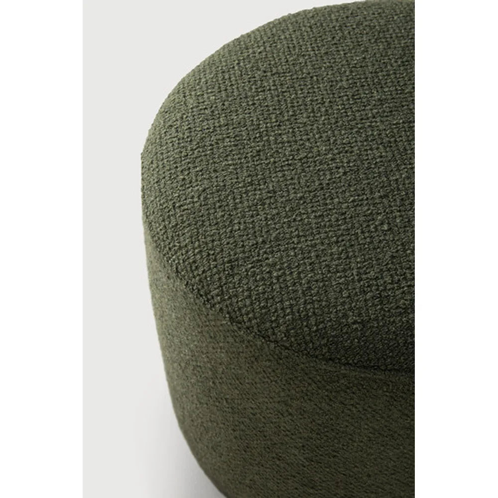 Ethnicraft – Barrow – Pouf Barrow – Tissu Pine Green - 40 cm