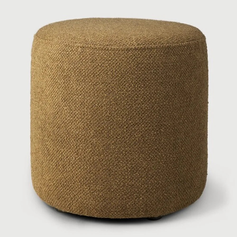 Ethnicraft – Barrow – Pouf Barrow – Tissu Ginger - 40 cm