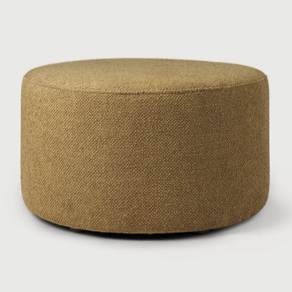 Ethnicraft – Barrow – Pouf Barrow – Tissu Ginger - 60 cm