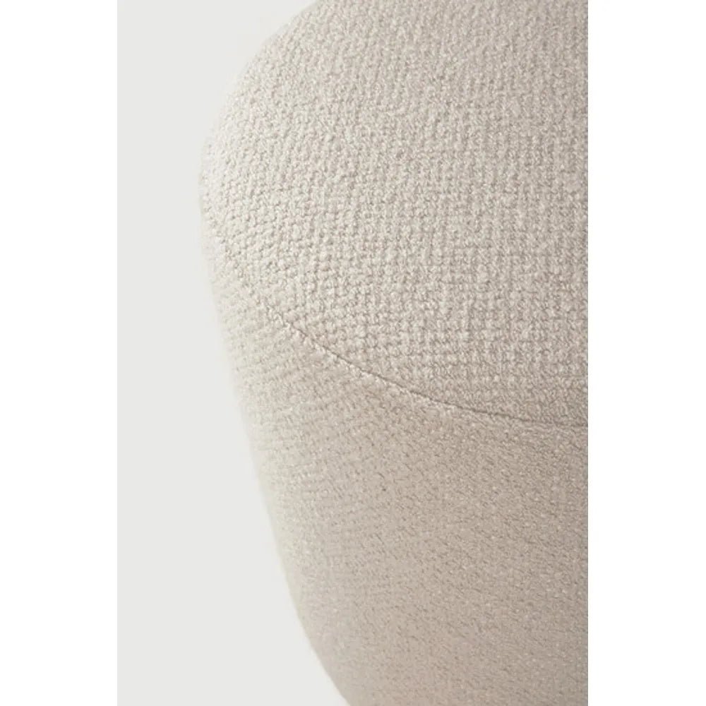 Ethnicraft – Barrow – Pouf Barrow – Tissu Off White - 40 cm