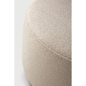 Ethnicraft – Barrow – Pouf Barrow – Tissu Off White - 60 cm