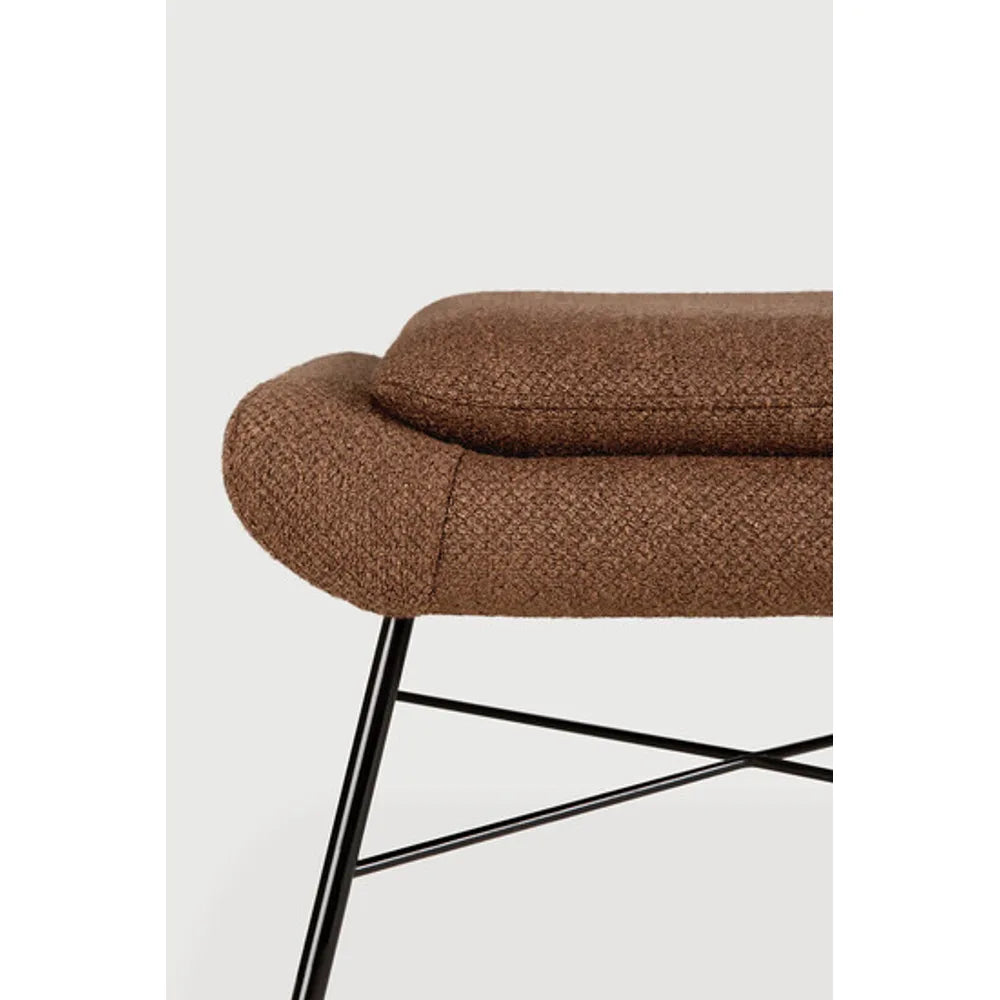 Ethnicraft – Barrow – Repose Pieds Barrow – Tissu Copper
