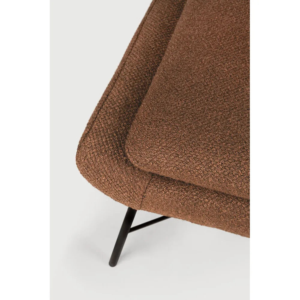 Ethnicraft – Barrow – Repose Pieds Barrow – Tissu Copper