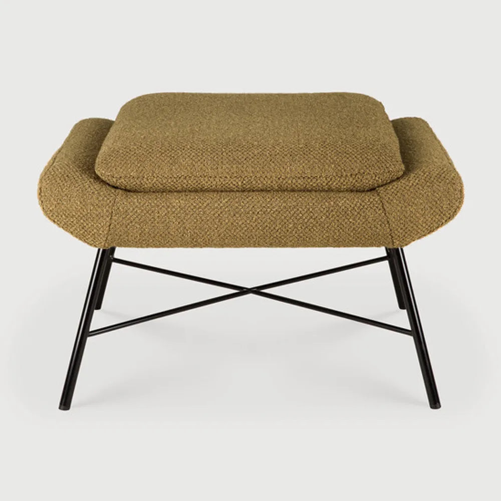 Ethnicraft – Barrow – Repose Pieds Barrow – Tissu Ginger