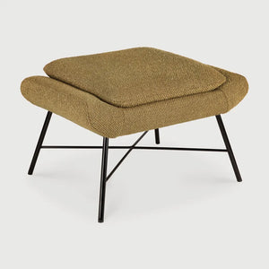 Ethnicraft – Barrow – Repose Pieds Barrow – Tissu Ginger