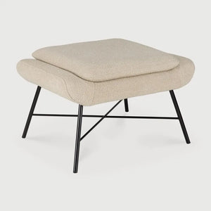 Ethnicraft – Barrow – Repose Pieds Barrow – Tissu Off White