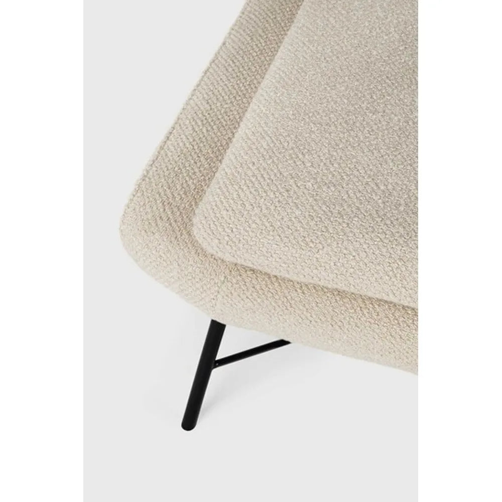 Ethnicraft – Barrow – Repose Pieds Barrow – Tissu Off White