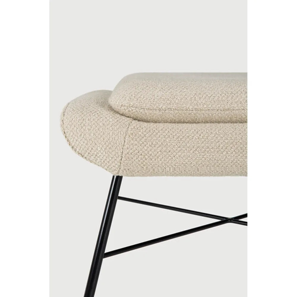 Ethnicraft – Barrow – Repose Pieds Barrow – Tissu Off White