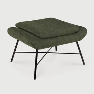 Ethnicraft – Barrow – Repose Pieds Barrow – Tissu Pine Green