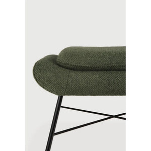 Ethnicraft – Barrow – Repose Pieds Barrow – Tissu Pine Green