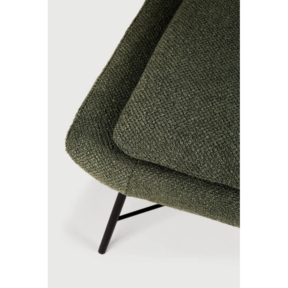 Ethnicraft – Barrow – Repose Pieds Barrow – Tissu Pine Green