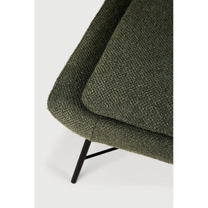 Ethnicraft – Barrow – Repose Pieds Barrow – Tissu Pine Green