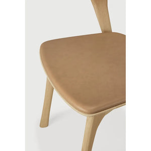 Ethnicraft – Bok – Chaise Bok – Chêne - Cuir de couleur Sienna