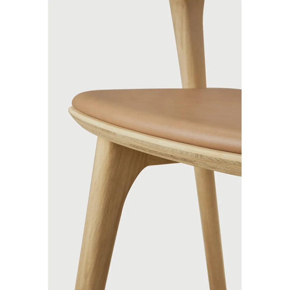 Ethnicraft – Bok – Chaise Bok – Chêne - Cuir de couleur Sienna