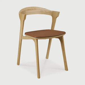 Ethnicraft – Bok – Chaise Bok – Chêne - Cuir Cognac