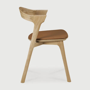 Ethnicraft – Bok – Chaise Bok – Chêne - Cuir Cognac