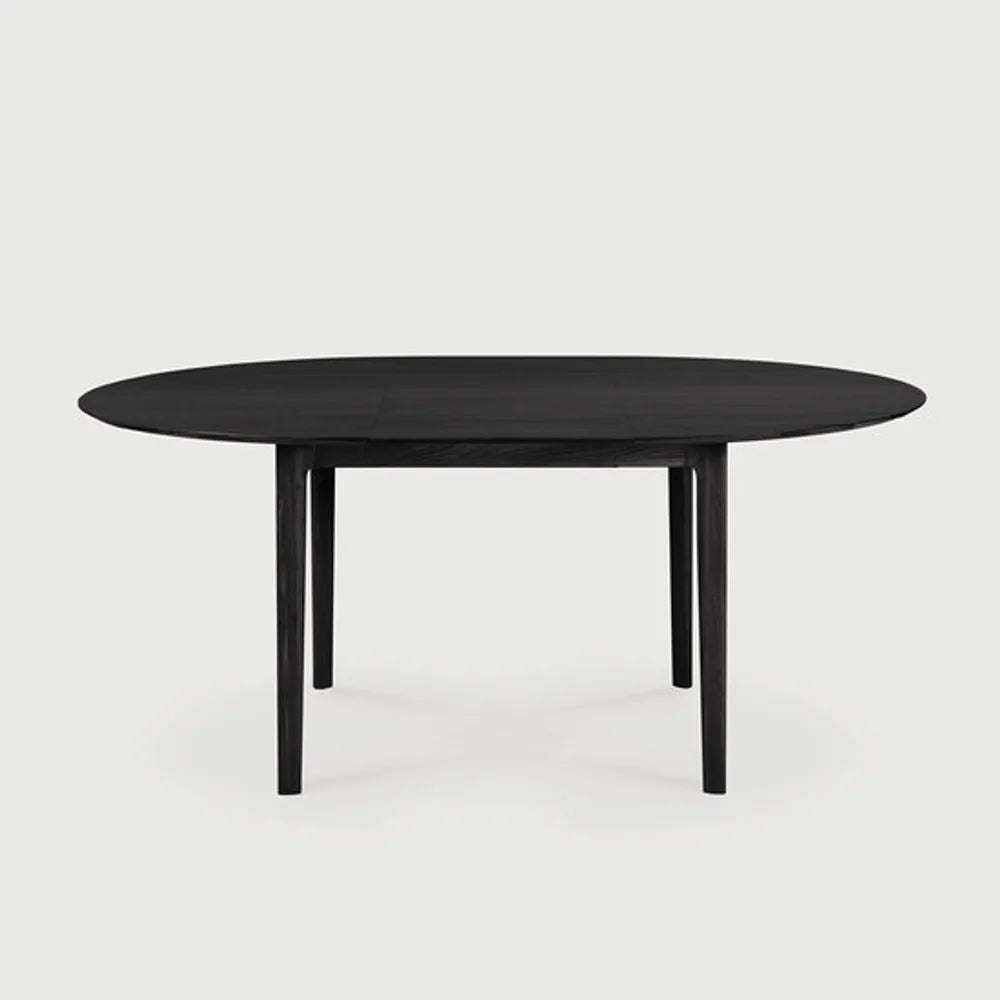 Ethnicraft – Bok – Table à Rallonge Bok – Chêne noir - 129/179 cm