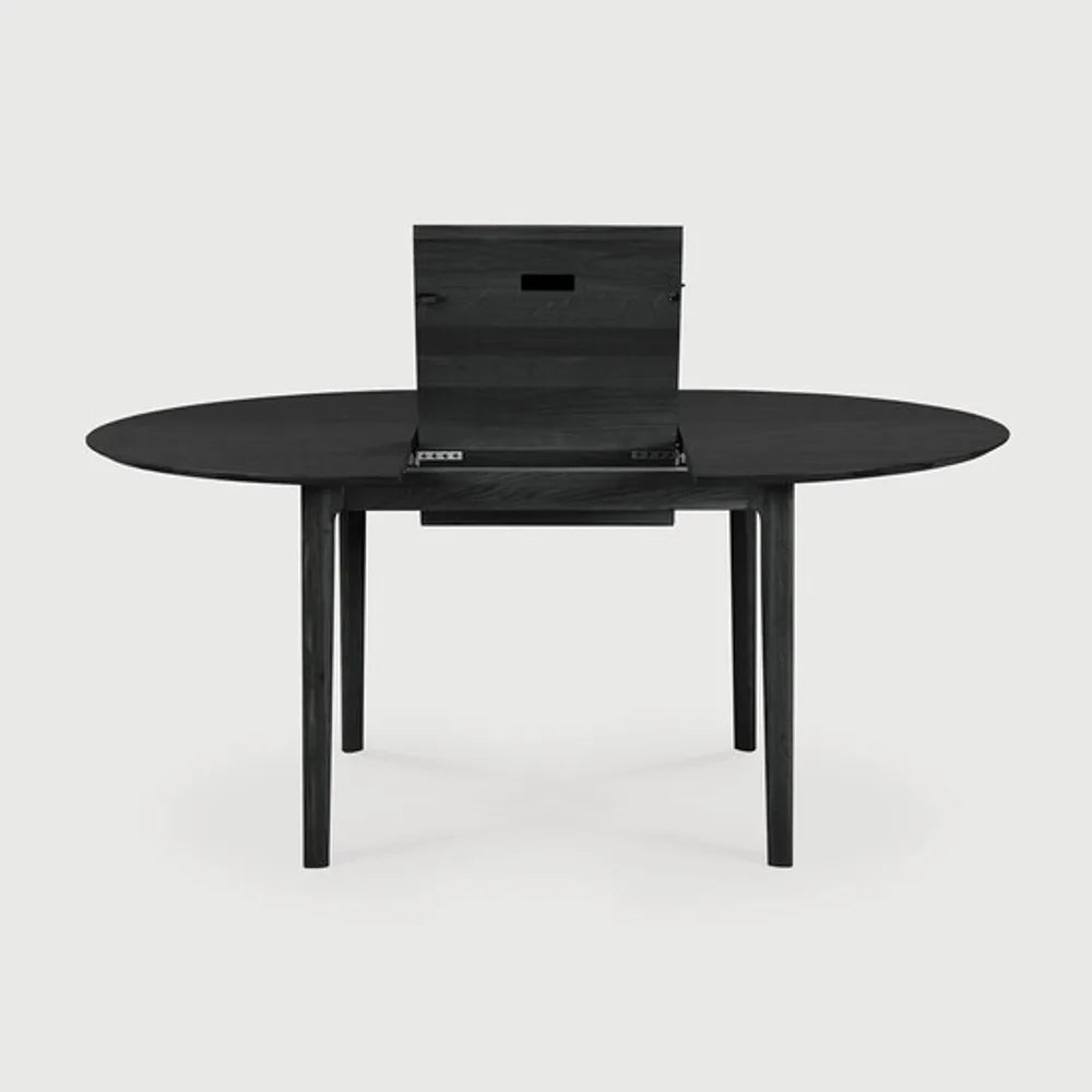 Ethnicraft – Bok – Table à Rallonge Bok – Chêne noir - 129/179 cm