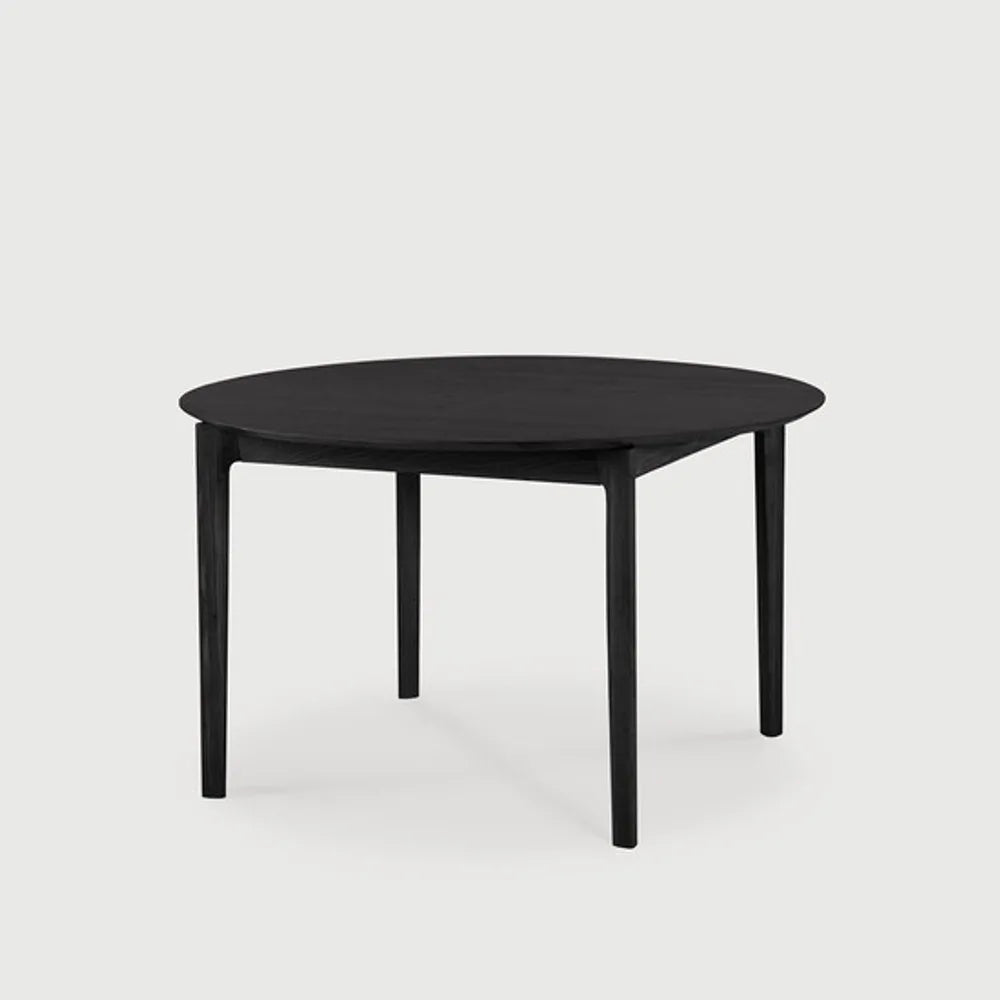 Ethnicraft – Bok – Table à Rallonge Bok – Chêne noir - 129/179 cm