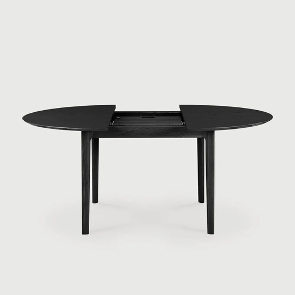 Ethnicraft – Bok – Table à Rallonge Bok – Chêne noir - 129/179 cm