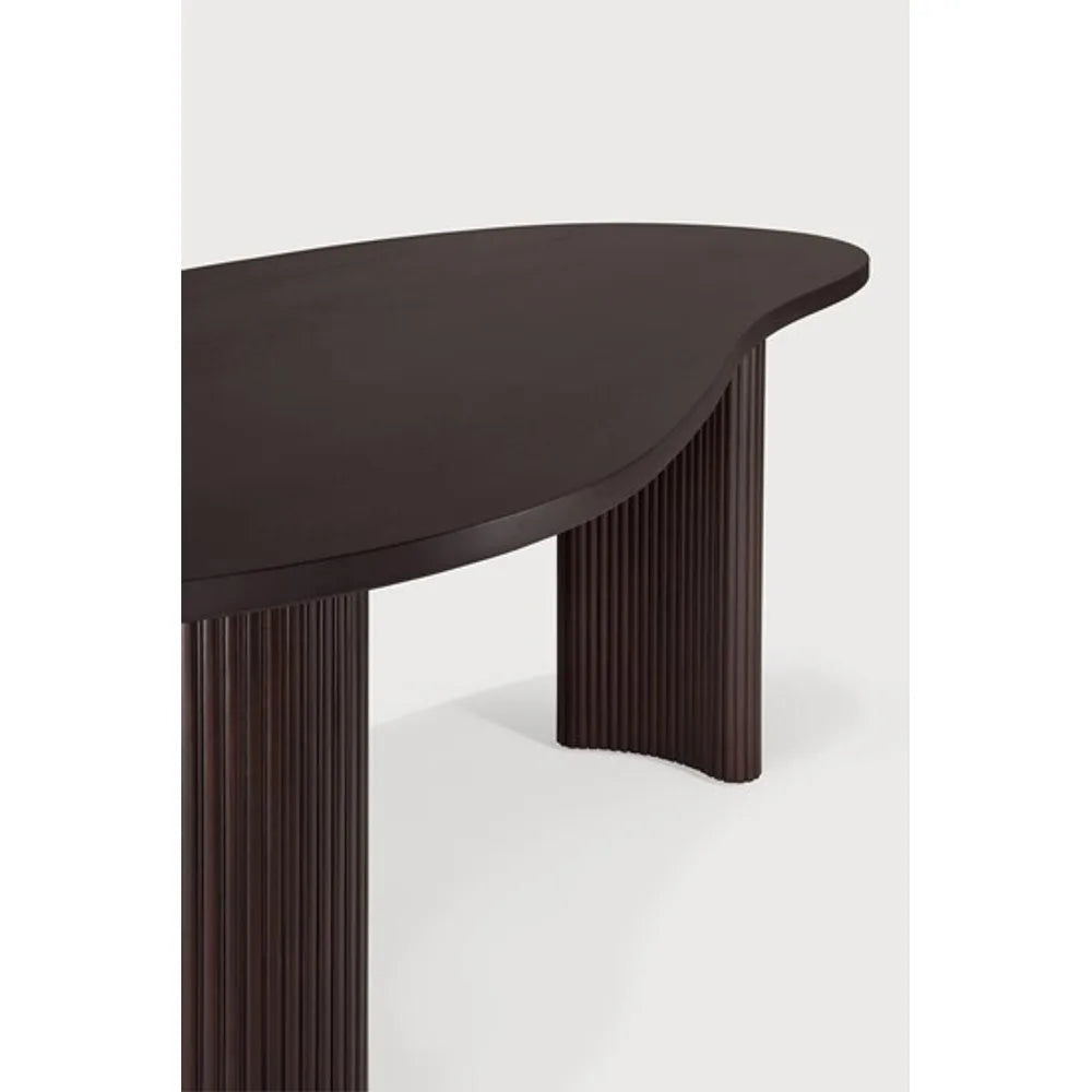 Ethnicraft – Boomerang – Bureau Boomerang – Acajou brun foncé - 200 x 100 x 76 cm