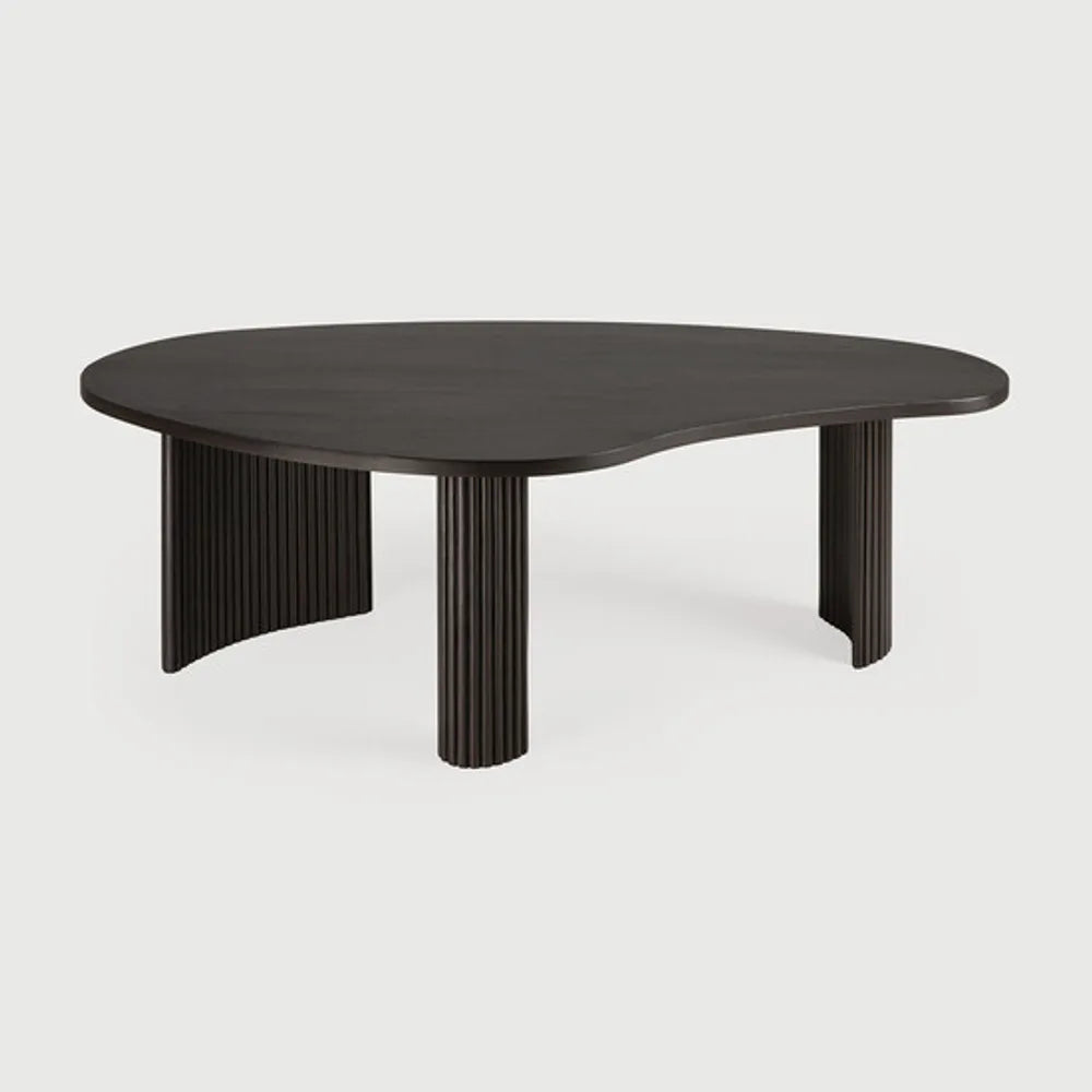 Ethnicraft – Boomerang – Table Basse Boomerang – Acajou brun foncé - 126 x 74 x 40 cm