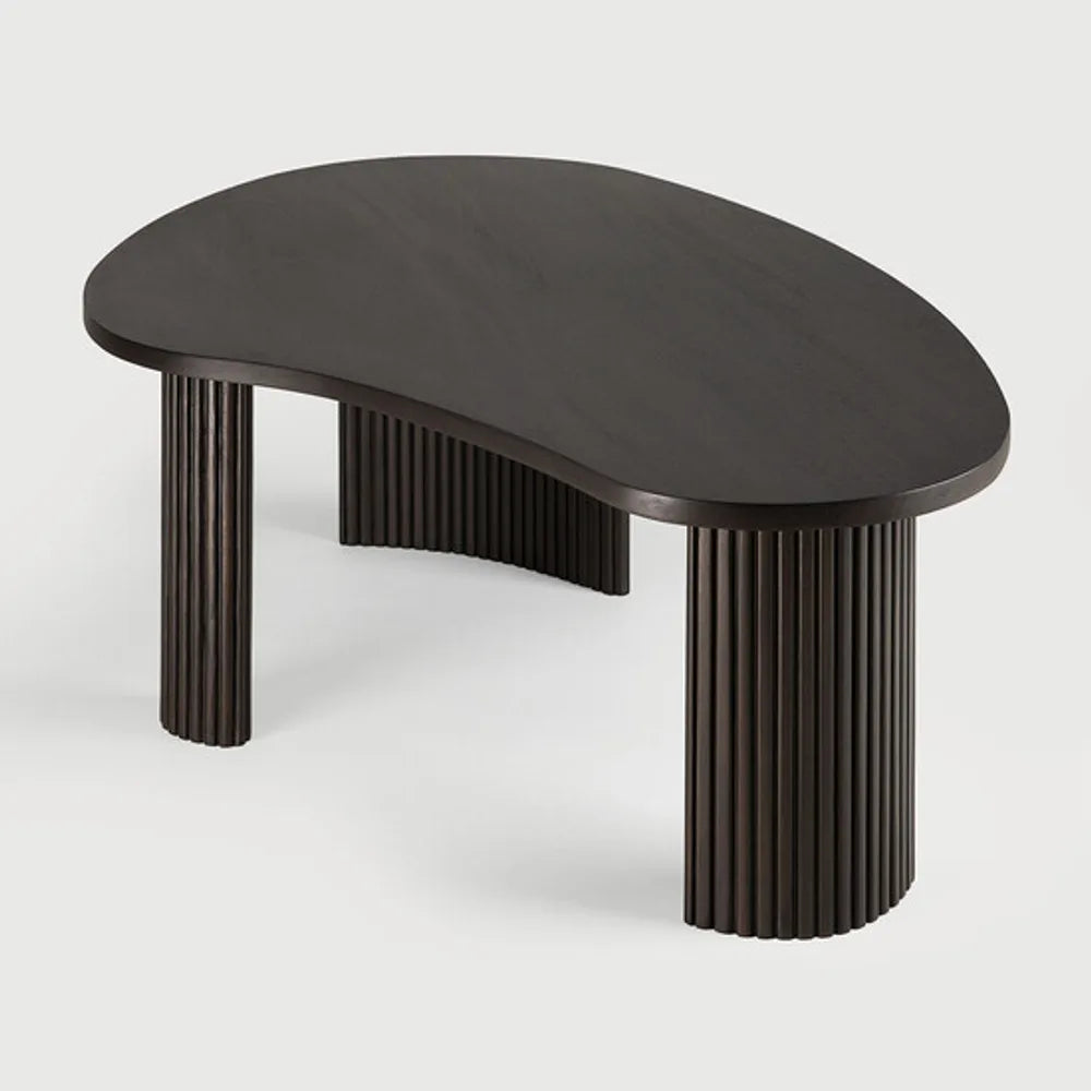 Ethnicraft – Boomerang – Table Basse Boomerang – Acajou brun foncé - 126 x 74 x 40 cm