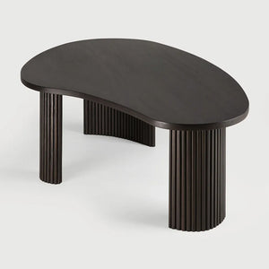 Ethnicraft – Boomerang – Table Basse Boomerang – Acajou brun foncé - 126 x 74 x 40 cm