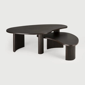 Ethnicraft – Boomerang – Table Basse Boomerang – Acajou brun foncé - 126 x 74 x 40 cm