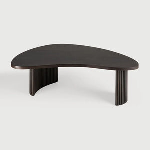 Ethnicraft – Boomerang – Table Basse Boomerang – Acajou brun foncé - 90 x 61 x 29 cm