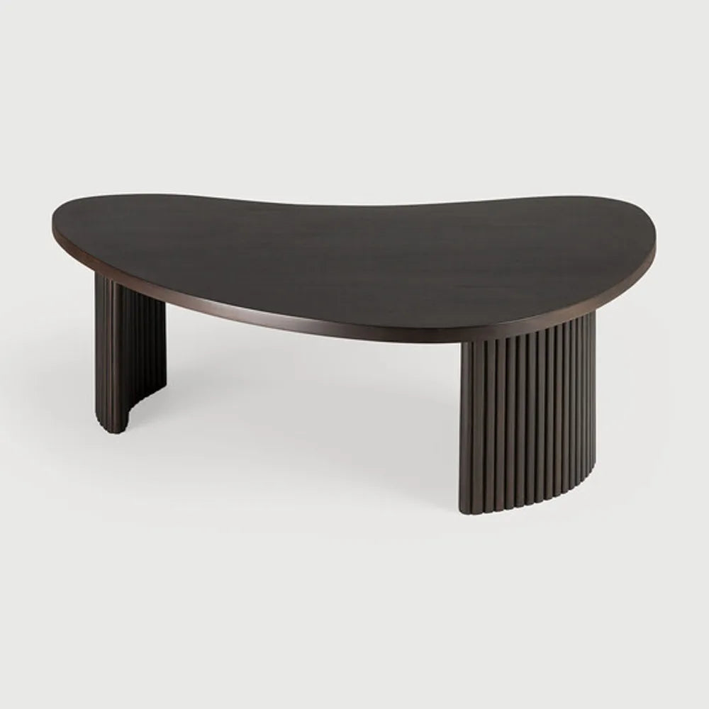 Ethnicraft – Boomerang – Table Basse Boomerang – Acajou brun foncé - 90 x 61 x 29 cm
