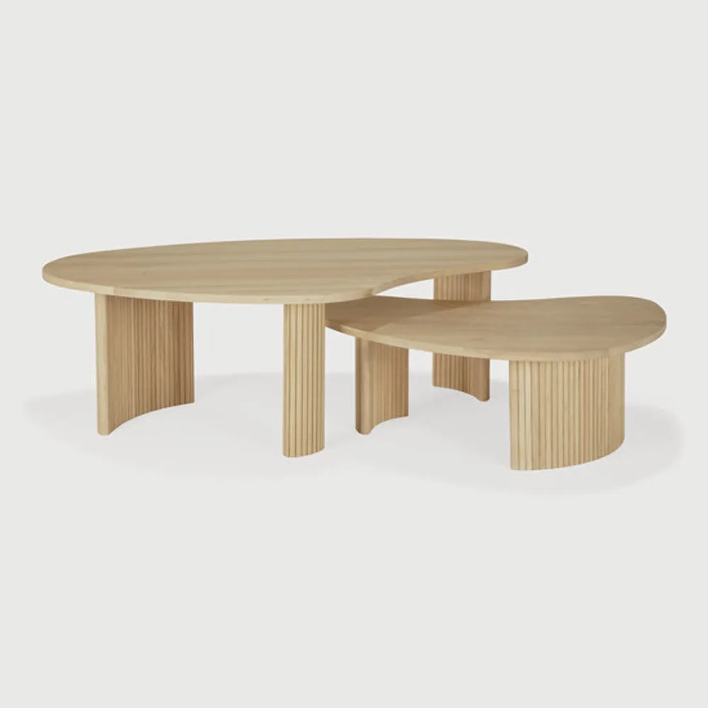 Ethnicraft – Boomerang – Table Basse Boomerang – Chêne - 90 x 61 x 29 cm