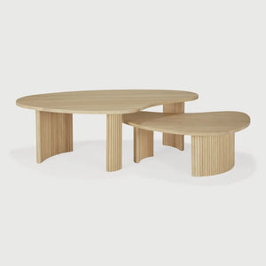 Ethnicraft – Boomerang – Table Basse Boomerang – Chêne - 90 x 61 x 29 cm