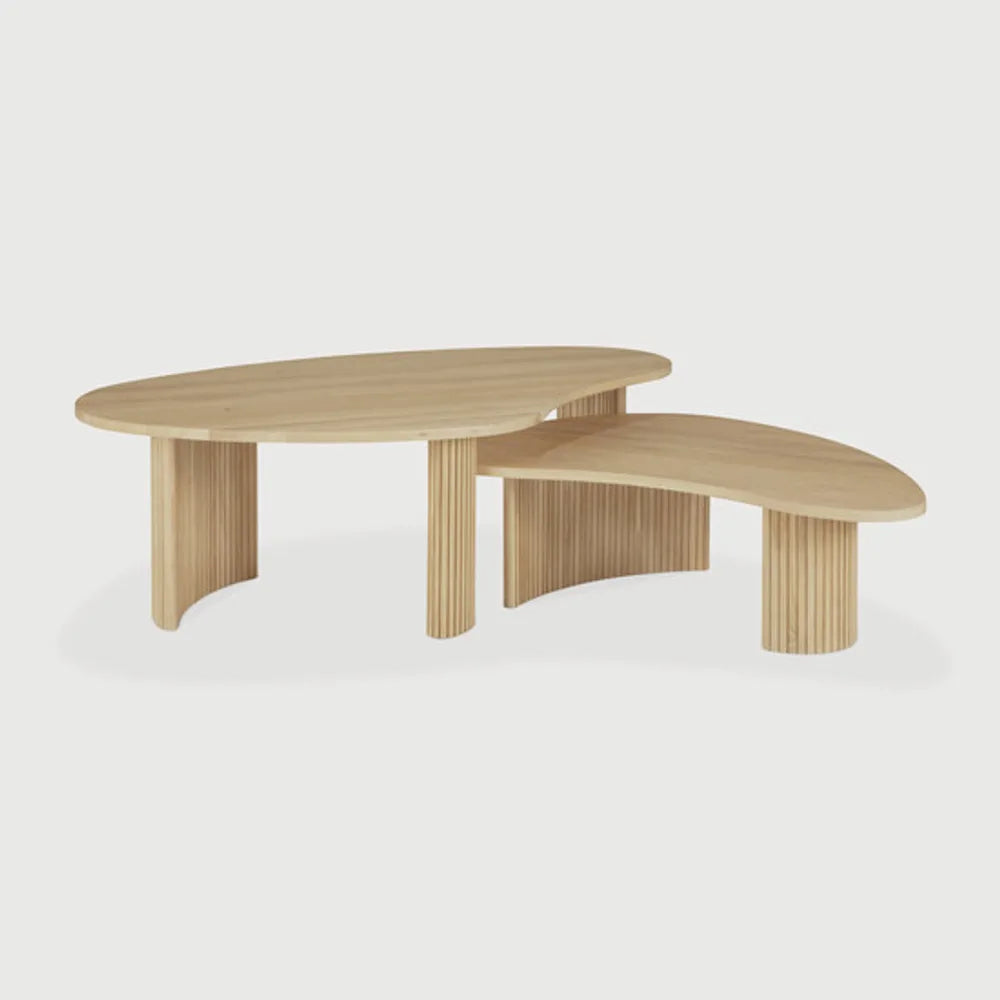 Ethnicraft – Boomerang – Table Basse Boomerang – Chêne - 90 x 61 x 29 cm