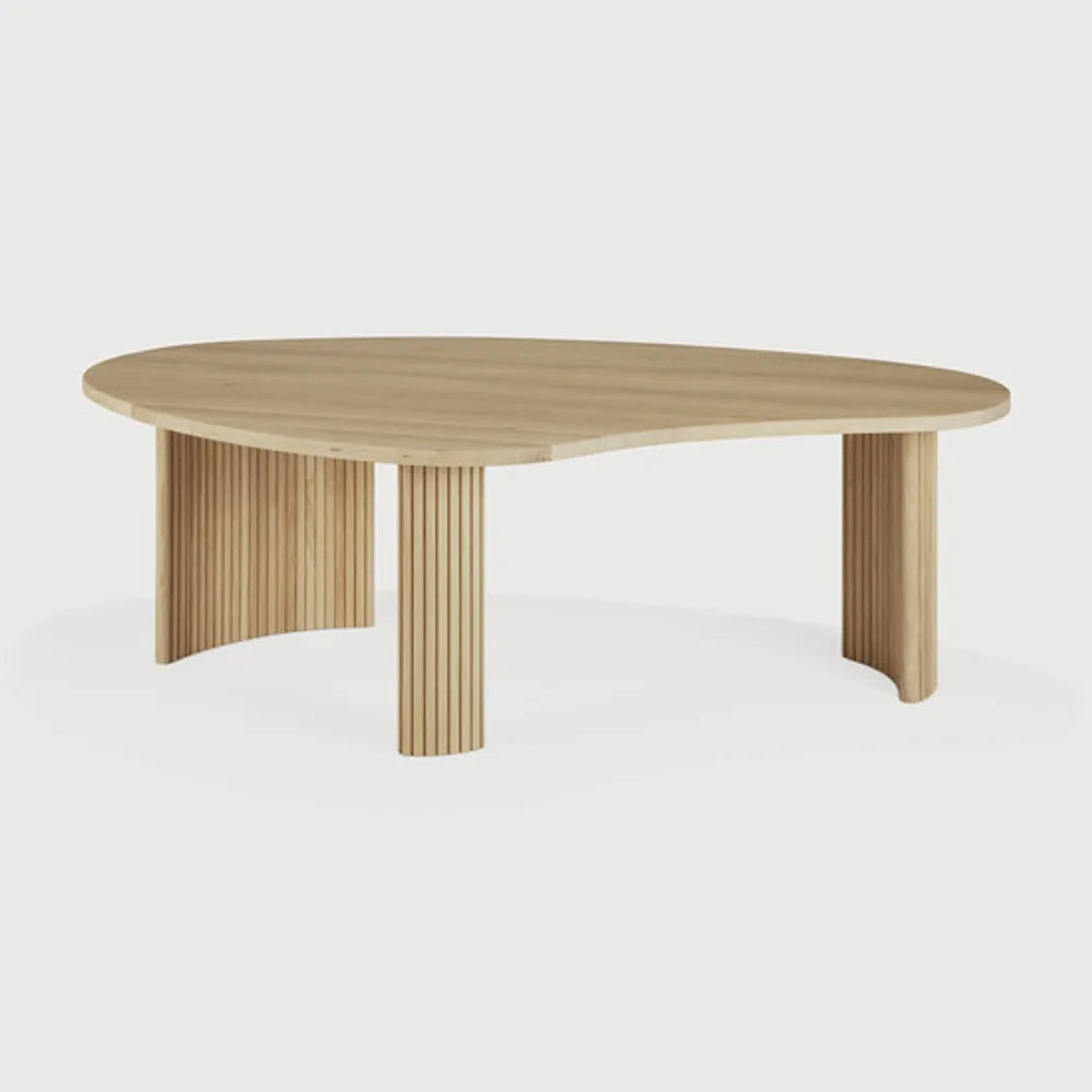 Ethnicraft – Boomerang – Table Basse Boomerang – Chêne - 126 x 74 x 40 cm