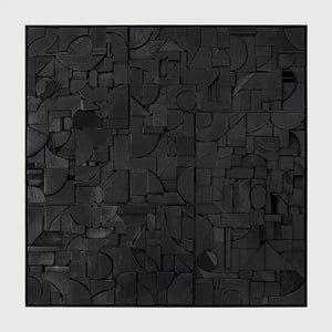 Ethnicraft – Bricks – Decoration Murale Bricks – Black - 100 x 100 cm - Carré