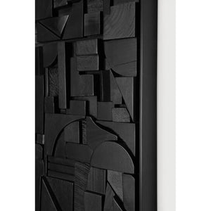 Ethnicraft – Bricks – Decoration Murale Bricks – Black - 100 x 100 cm - Carré