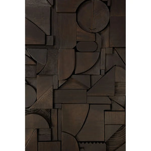 Ethnicraft – Bricks – Decoration Murale Bricks – Dark Brown - 100 x 100 cm - Carré